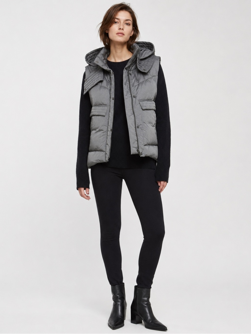Helmut Lang Puffer Vest Plex Down Filled Hooded  Benzene Women's Small pristine